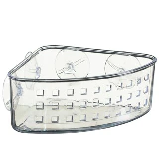 Simply Everyday Suction Plastic Corner Caddy - Clear 1 Simply Everyday Suction Plastic Corner Caddy - Clear