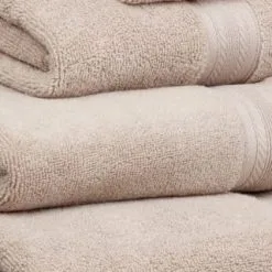 B&M Signature Zero Twist Bath Towel - Biscuit -ComfyZone Shop 317226 317228 317231 317233 Signature Zero Twist biscuit towels 2 2