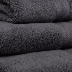 B&M Signature Zero Twist Hand Towel - Charcoal 7 B&M Signature Zero Twist Hand Towel - Charcoal -ComfyZone Shop 317249 317250 319251 319252 Signature Zero Twist charcoal towels 2 1