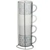 B&M Jumbo Embossed Stacking Mugs 4pk