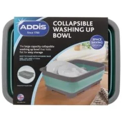 Addis Collapsible Washing Up Bowl - Aqua & Grey -ComfyZone Shop 332198 addis collapsible washing up bowl grey and aqua