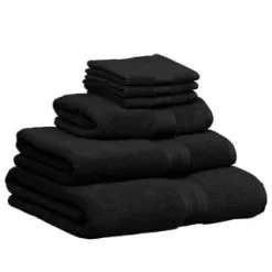 B&M Signature Face Cloth 3pk - Black -ComfyZone Shop 337604 337633 337634 337636 signature zero twist towels black 1