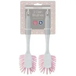 B&M Dish Brushes 2pk - Blush -ComfyZone Shop 345628 2 printed dish brushes blush 3