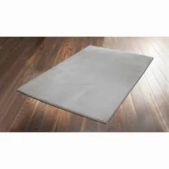 B&M Microplush Rug 110 X 160cm - Silver