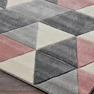 B&M Blush Geo Rug 100 X 150cm 2 B&M Blush Geo Rug 100 X 150cm - Image 2