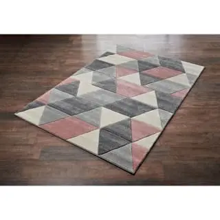 B&M Blush Geo Rug 100 X 150cm 1 B&M Blush Geo Rug 100 X 150cm