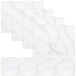 B&M Modern Cork Placemat & Coaster Set 8pc - Marble