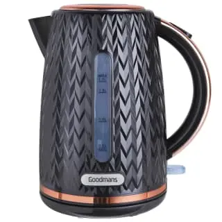 Goodmans Textured Kettle 1.7L - Black & Rose Gold 1 Goodmans Textured Kettle 1.7L - Black & Rose Gold