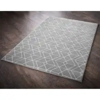 Heritage Collection Geo Microplush Rug 110 X 160cm - Grey 2 Heritage Collection Geo Microplush Rug 110 X 160cm - Grey - Image 2