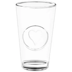 B&M Heart Glasses 4pk -ComfyZone Shop 356238 set of 4 hert embossed glasses 2