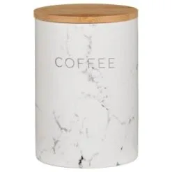 B&M Marble Effect Kitchen Canisters 3pc -ComfyZone Shop 356820 storage canisters marble effect coffee