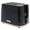 Goodmans Textured 2 Slice Toaster - Black & Rose Gold