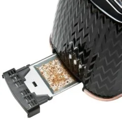 Goodmans Textured 2 Slice Toaster - Black & Rose Gold -ComfyZone Shop 358961 goodmans textured toaster black rose gold 4