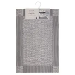 B&M Metallic Woven Placemats - Silver 4pk -ComfyZone Shop 363869 4pk silver metallic woven placemats