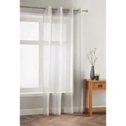 Home & Co Amber Textured Voile 55 X 90" - Grey