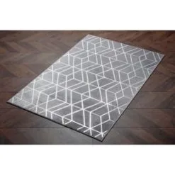 B&M Lexi Microplush Rug 60 X 110cm - Grey