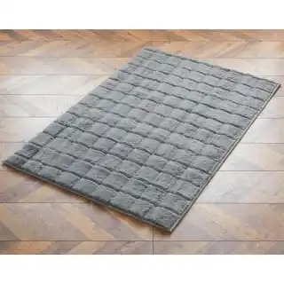B&M Grid Faux Fur Rug 60 X 110cm - Grey 1 B&M Grid Faux Fur Rug 60 X 110cm - Grey