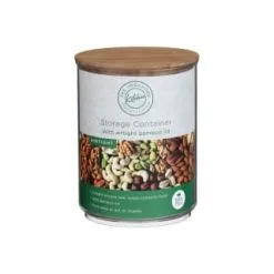 B&M Round Storage Container With Bamboo Lid