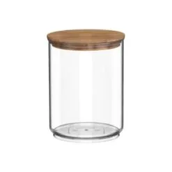 Curtains & Poles Shop -ComfyZone Shop 368018 round storage container with bamboo lid 750ml