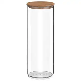 B&M Tall Storage Container With Bamboo Lid 1 B&M Tall Storage Container With Bamboo Lid