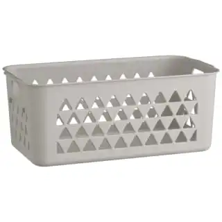 B&M Medium Triangle Cut Out Plastic Storage Box - Grey 1 B&M Medium Triangle Cut Out Plastic Storage Box - Grey