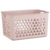 B&M Large Triangle Cut Out Plastic Storage Tub - Blush