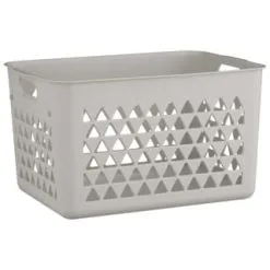 B&M Large Triangle Cut Out Plastic Storage Tub - Grey