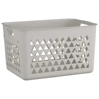 B&M Large Triangle Cut Out Plastic Storage Tub - Grey 1 B&M Large Triangle Cut Out Plastic Storage Tub - Grey