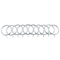 B&M Metal Curtain Rings 10pk - Shiny Nickle -ComfyZone Shop 369328 metal curtain rings rings shiny nickle 3