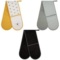 B&M Geo Double Oven Glove - Grey -ComfyZone Shop 369521 381287 381289 double oven glove group