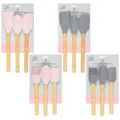 B&M Betty Winters Silicone Utensils 3pk - Pink -ComfyZone Shop 369971 369972 3pk betty winters silicone utensils main