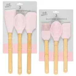 B&M Betty Winters Silicone Utensils 3pk - Pink -ComfyZone Shop 369971 3pk betty winters silicone utensils pink main
