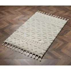 Heritage Collection Sahara Tassels Rug 60 X 110cm - Cream