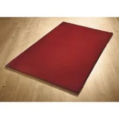 B&M Aspen Faux Fur Rug 60 X 110cm - Deep Red