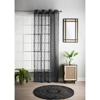 Loft Studio Collection Diamond Tufted All Over Voile 55 X 90" - Black 1 Loft Studio Collection Diamond Tufted All Over Voile 55 X 90" - Black