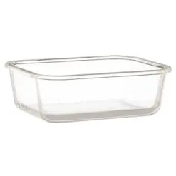 B&M Rectangular Glass Food Containers With Bamboo Lids 2pk -ComfyZone Shop 376824 2pk regular glass food container2 2
