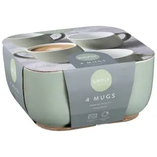 Simply Everyday Gloss Mugs 4pk - Sage 3 Simply Everyday Gloss Mugs 4pk - Sage - Image 3