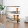 B&M Two Tier Spice Rack With Wooden Handle