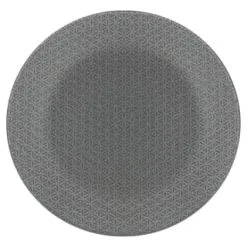 B&M Grey Embossed Dinner Plate 10.5"