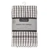 B&M Check Tea Towels - Black 3pk