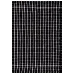 B&M Check Tea Towels - Black 3pk -ComfyZone Shop 380307 3pk check tea towels black 4