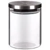 B&M Small Glass Cannister With Stainless Steel Lid