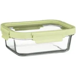 B&M Green Glass Food Container - Large