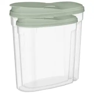 B&M Cereal Storage Container Set 2pk - Sage 2 B&M Cereal Storage Container Set 2pk - Sage - Image 2