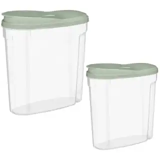 B&M Cereal Storage Container Set 2pk - Sage 1 B&M Cereal Storage Container Set 2pk - Sage