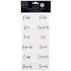 B&M Kitchen Organisation Labels 24pk