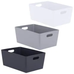 Home Essentials Soho Storage Tub 15 X 35 X 26cm - White -ComfyZone Shop 384310 soho size g box 15x35x26cm group