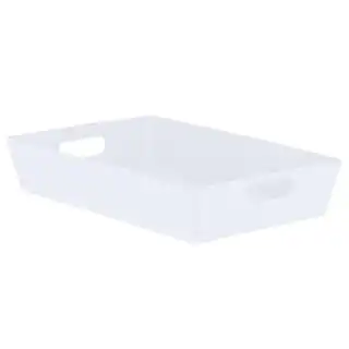 Home Essentials Soho Storage Tray 8 X 35 X 26cm - White 1 Home Essentials Soho Storage Tray 8 X 35 X 26cm - White