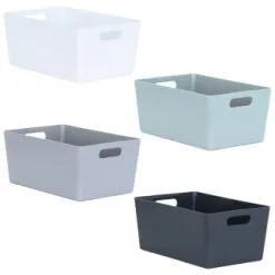 Home Essentials Soho Storage Tub 11 X 25.5 X 17cm - Graphite -ComfyZone Shop 384323 soho size e box 11x25 5x17cm group