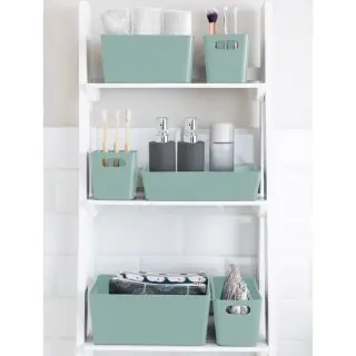 Home Essentials Soho Storage Tub 11 X 25.5 X 17cm - Sage 2 Home Essentials Soho Storage Tub 11 X 25.5 X 17cm - Sage - Image 2